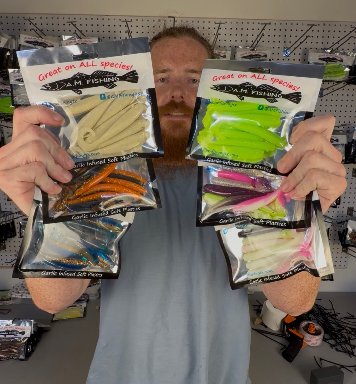6 Full Packs Of 4" Lures For Just 20 Bucks!