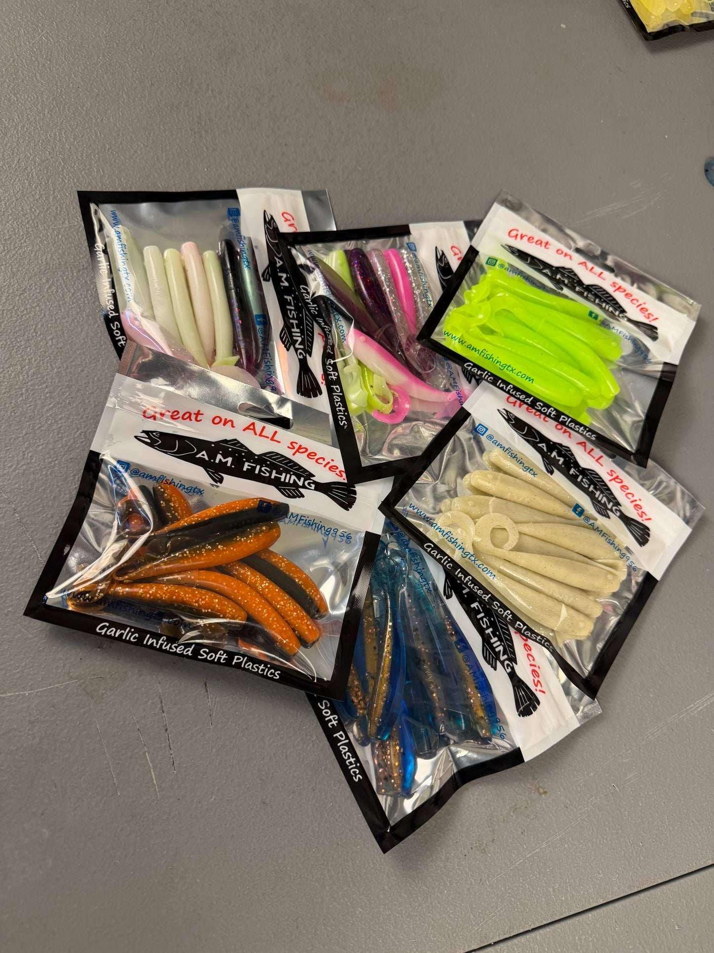 6 Full Packs Of 4" Lures For Just 20 Bucks!