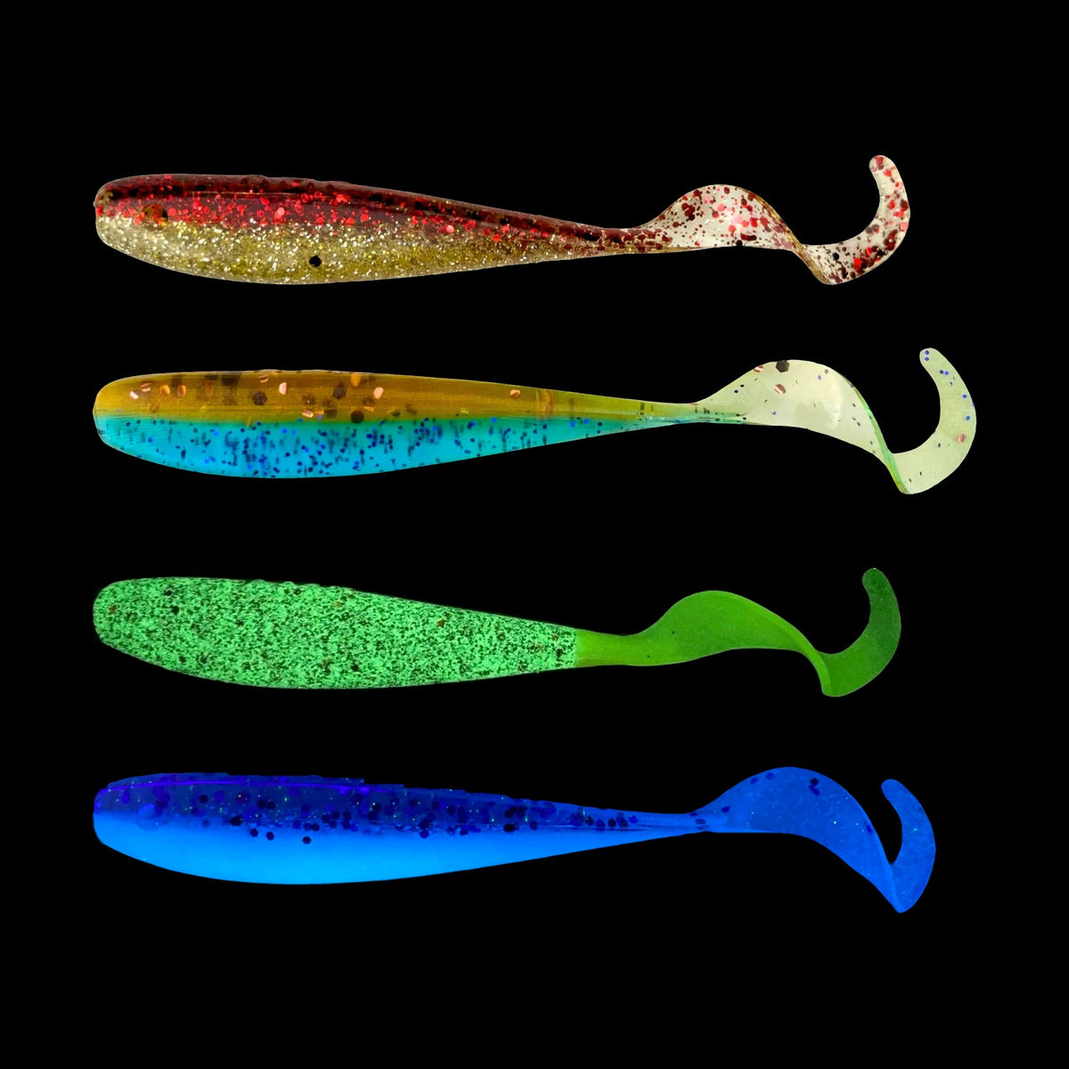 Four different lure colors