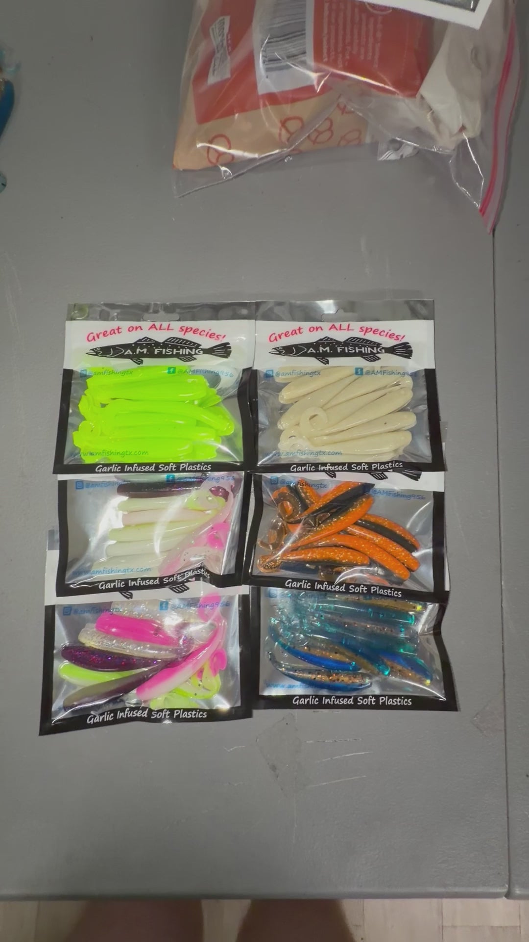 6 Full Packs Of 4" Lures For Just 20 Bucks!
