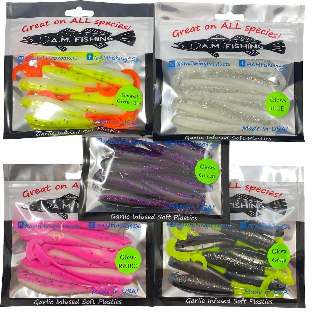 A.M. Fishing Lures 5.5 - 6 Count (Multiple Colors)